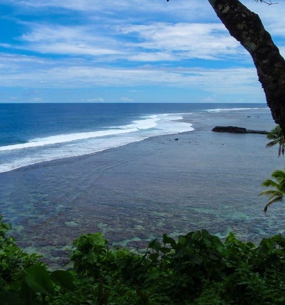 Surfing in Samoa